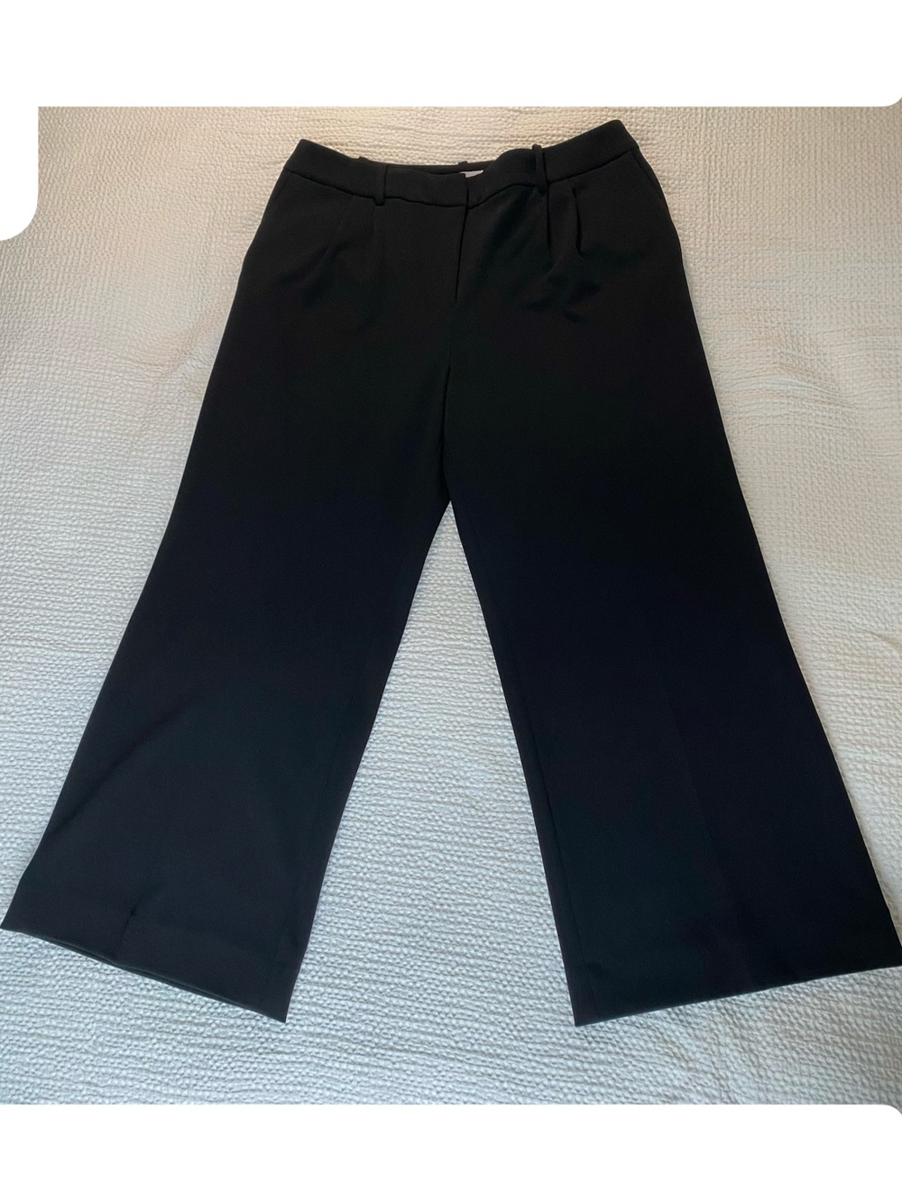 Calvin Klein Black Wide-Leg Dress Pants